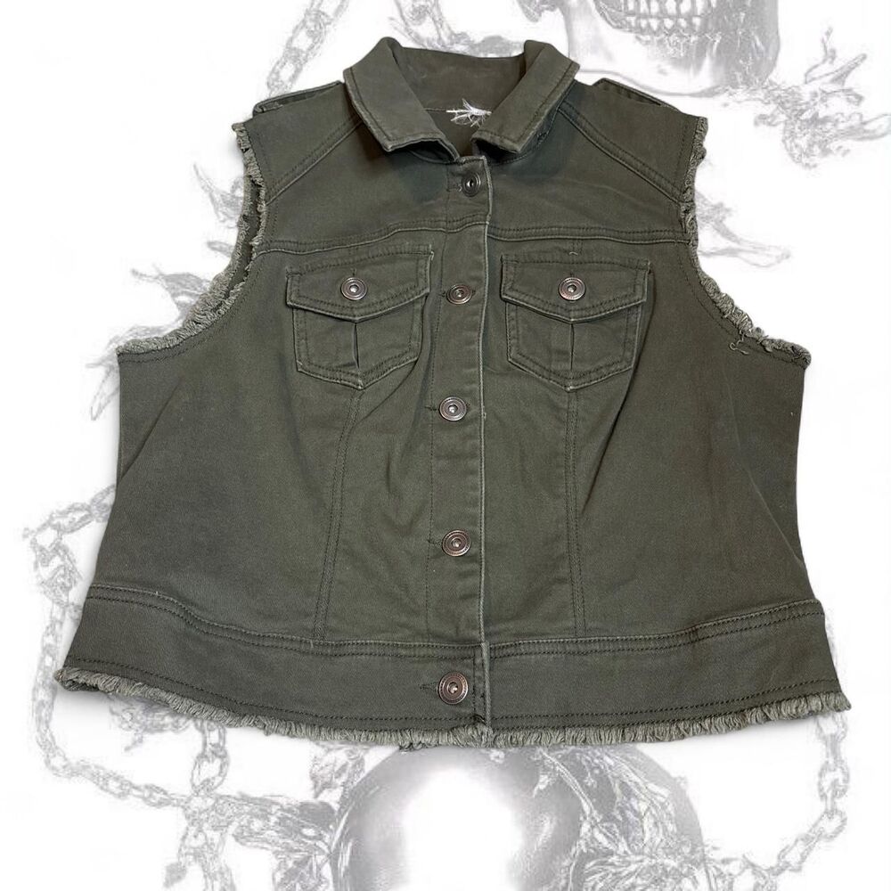 Unbranded Women's Green and Khaki Gilet